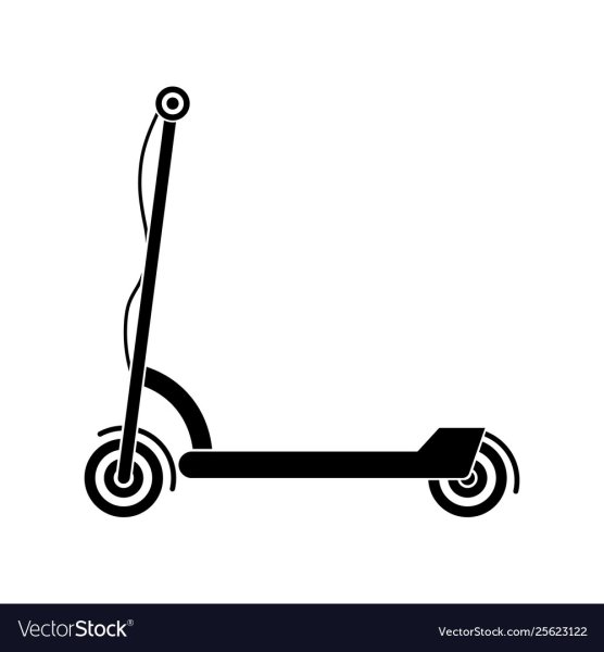 Электросамокат вектор сбоку