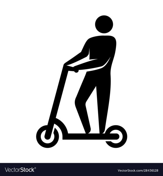 Человек на самокате иконка