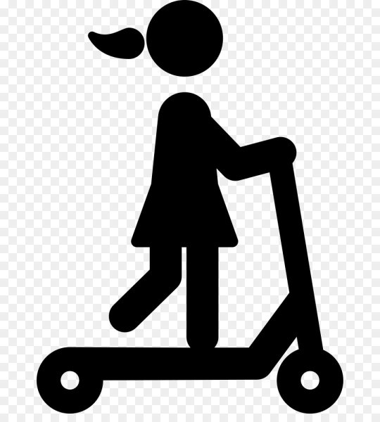 Человек на самокате пиктограмма