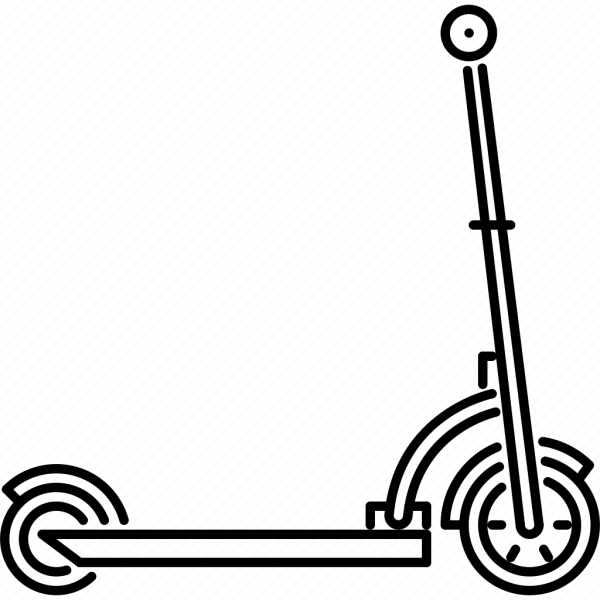 Самокат вектор сбоку