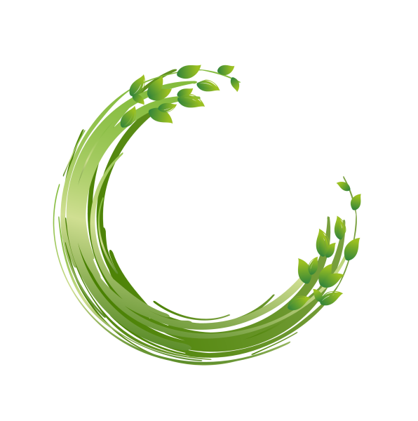 Зеленая круглая рамка