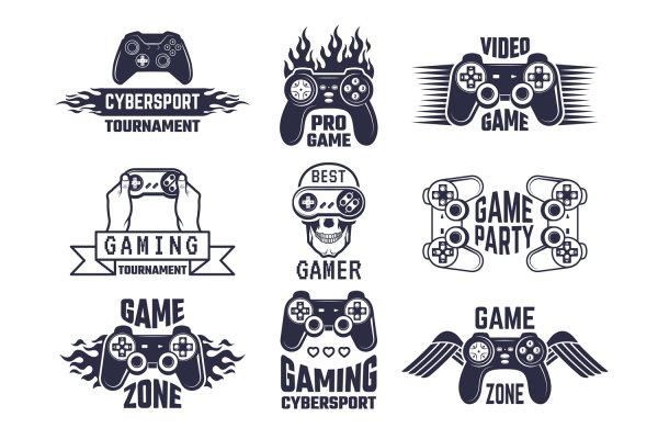 Векторное лого геймер Кибер
