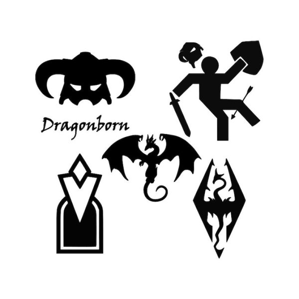 Эскиз скайрим иероглифы