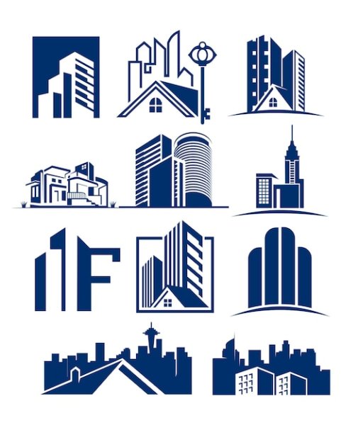 Логотип строительной компании в векторе