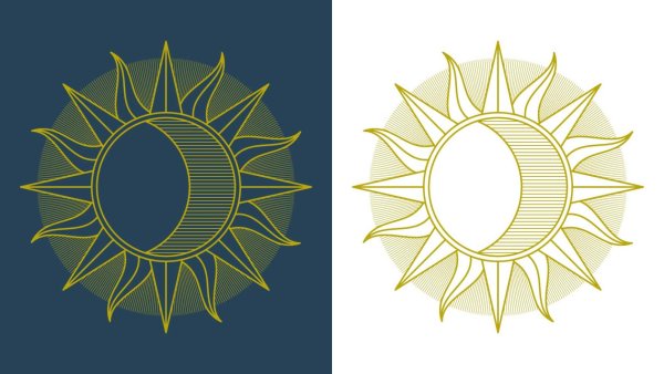 Северное солнце векторный