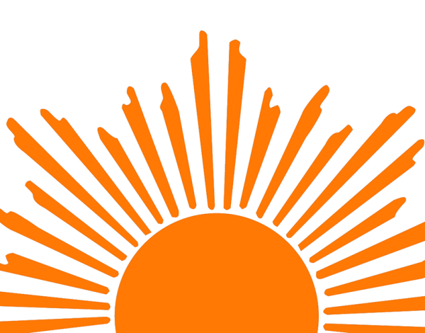 Лучи солнца на прозрачном фоне