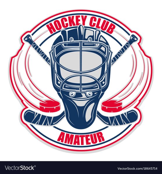 Хоккейный шлем и клюшки логотип