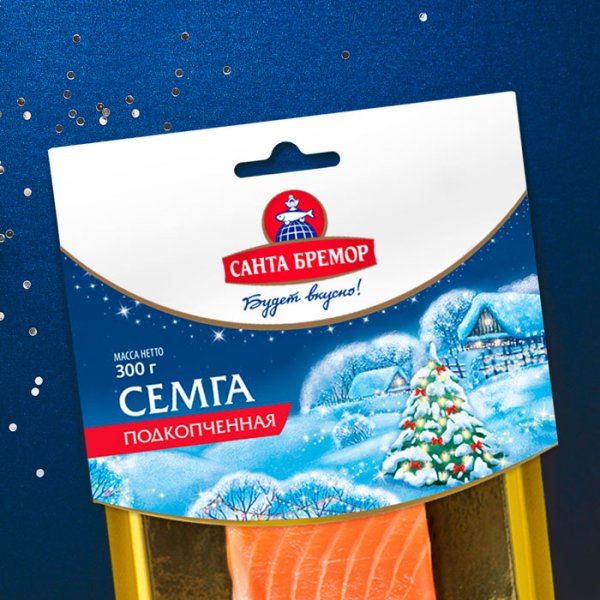 Икра деликатесная Санта Бремор с копченым лососем, 180 г