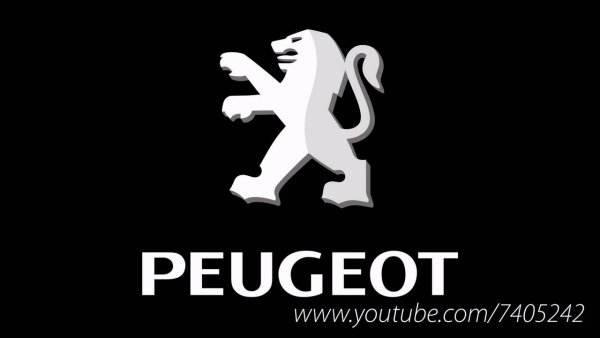 Логотип Пежо на черном фоне
