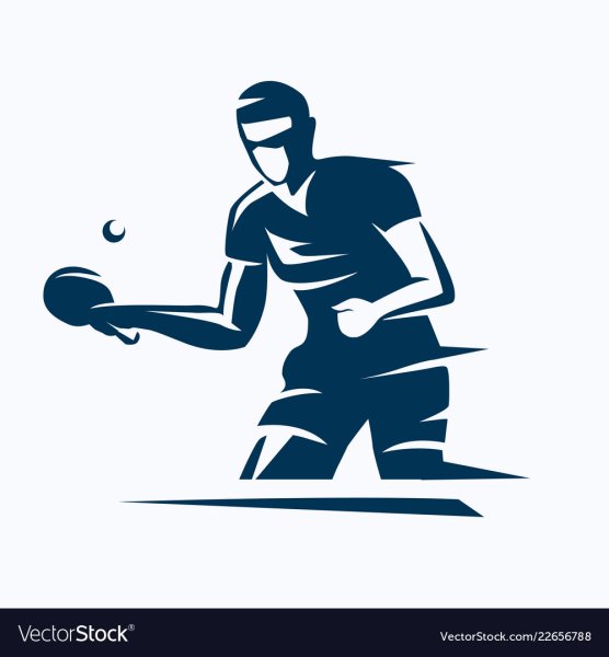 Настольный теннис вектор силуэт