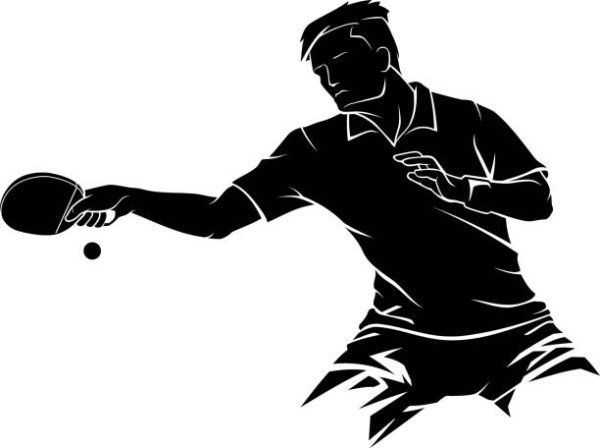 Настольный теннис силуэт