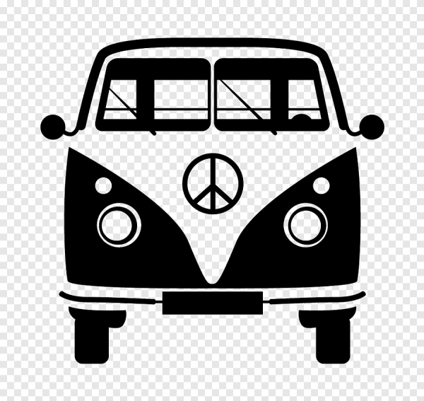 Volkswagen Transporter t1 чб вектор