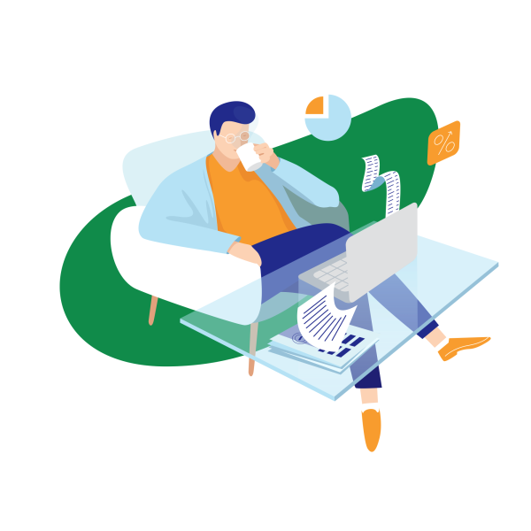 Фрилансер иллюстрация