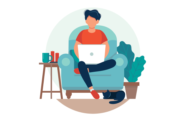 Иллюстрация Векторная фрилансер