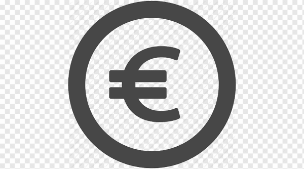 Евро на белом фоне лого