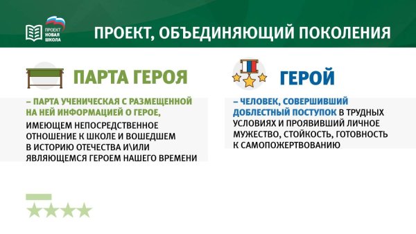 Парта героя проект объединяющий поколения