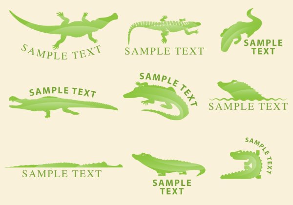 Модный крокодил лого
