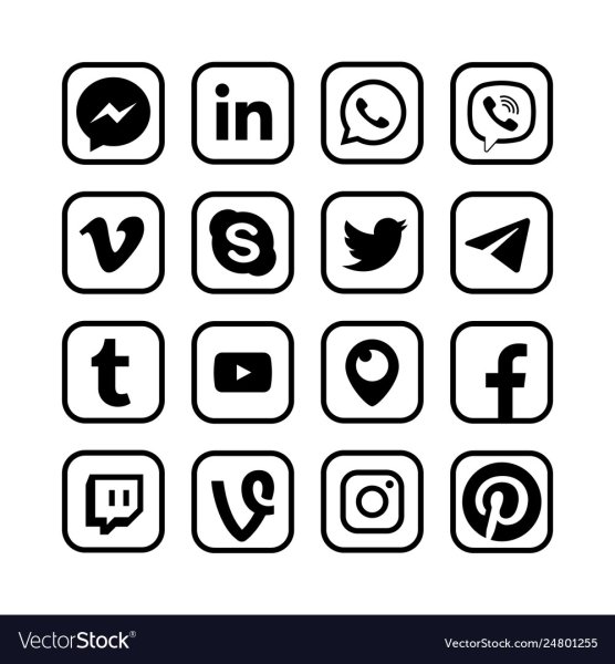 Иконки соцсетей и мессенджеров