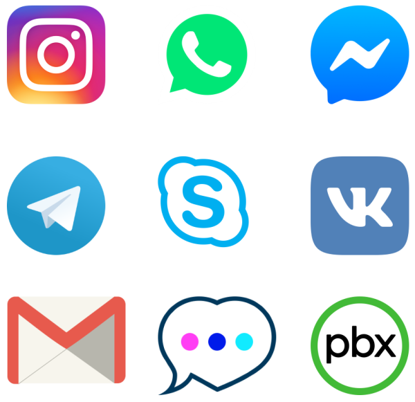 Логотипы мессенджеров
