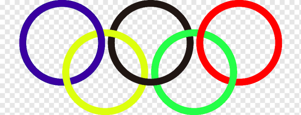 Олимпийские кольца на прозрачном фоне