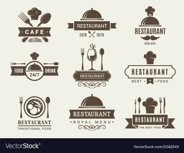 Векторная Графика логотипы ресторана