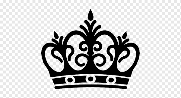 Черная корона на прозрачном фоне