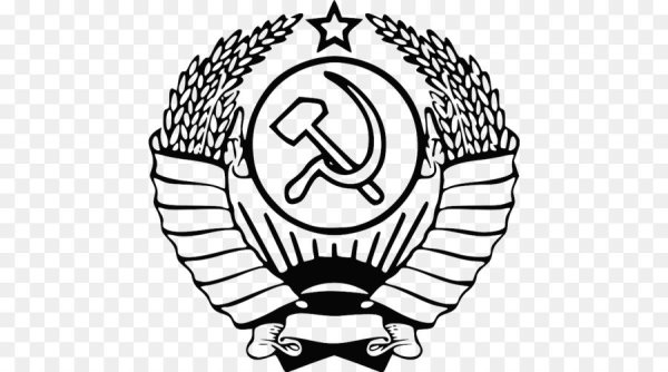 Герб советского Союза черно белый