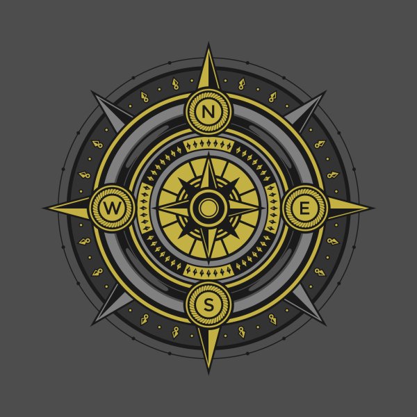 Компас золотой вектор