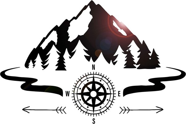 Компас горы вектор
