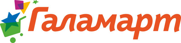 Галамарт логотип на прозрачном фоне