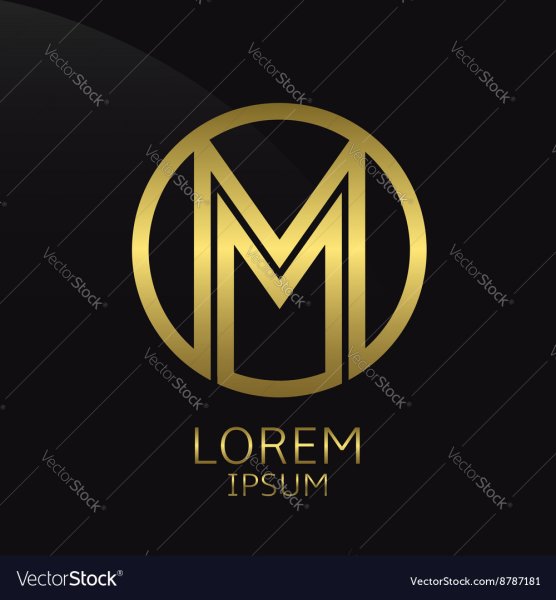 Логотип буква м в круге