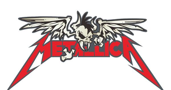 Металлика на белом фоне