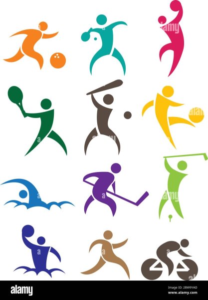 Стилизованные фигуры спортсменов