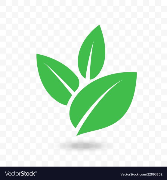 Значок эко с листочками