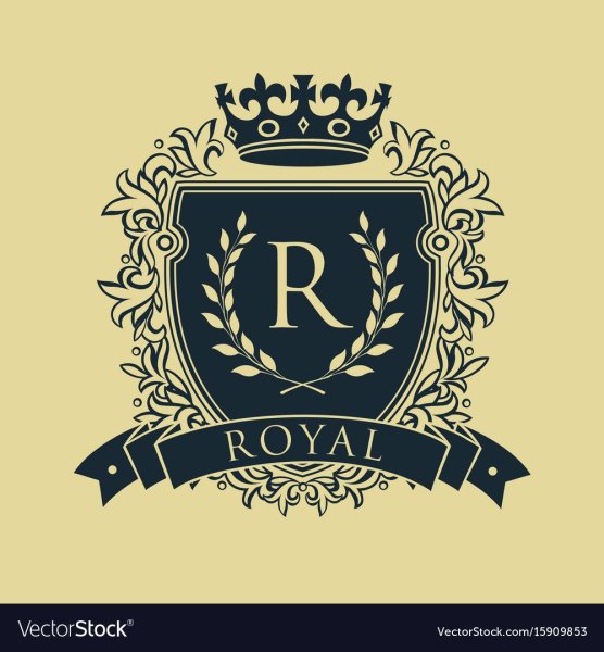 Герб с короной вектор