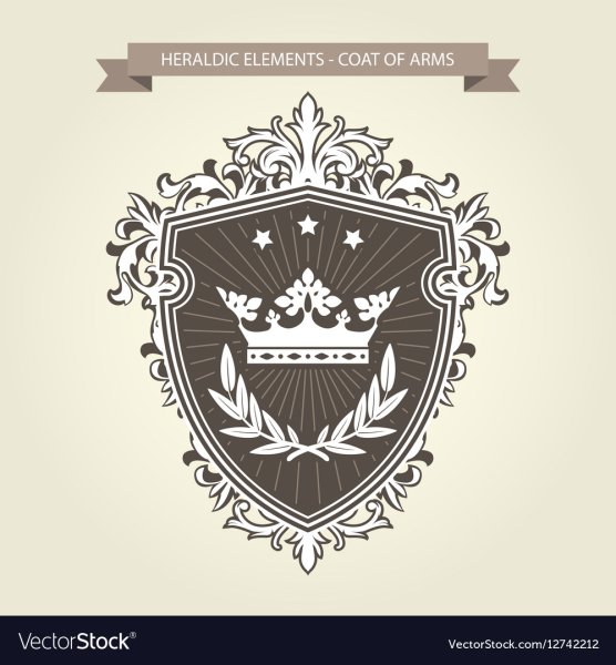 Герб с щитом и короной