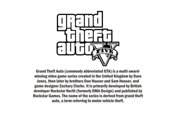 Раскраска логотип ГТА