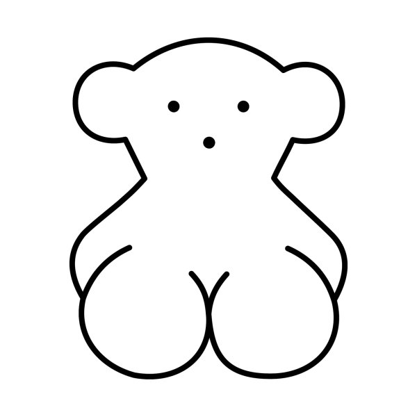 Tous мишка трафарет