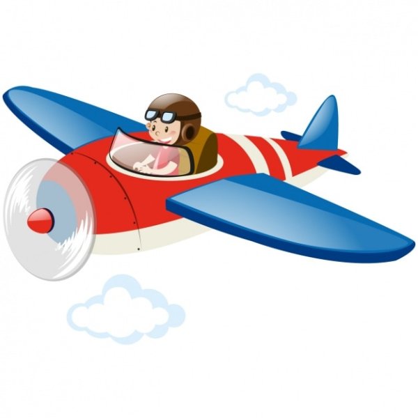 Летчик на белом фоне