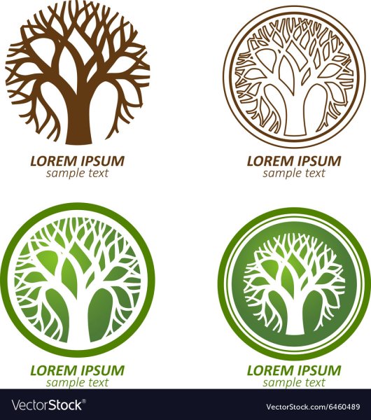 Дерево логотип вектор