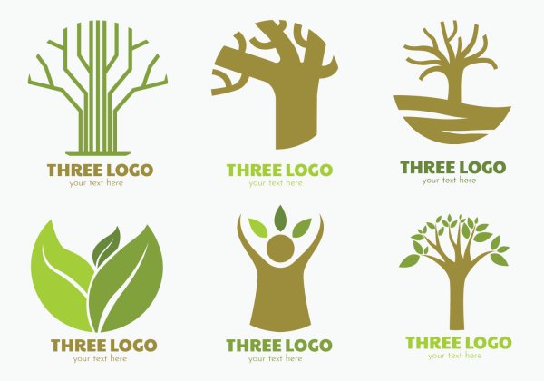 Дерево логотип вектор