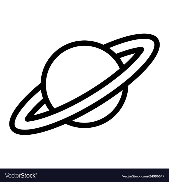 Сатурн значок контур