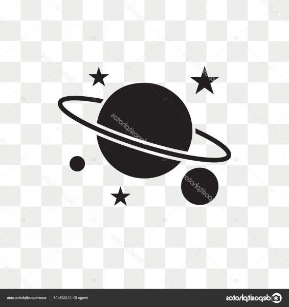 Черные силуэты планет