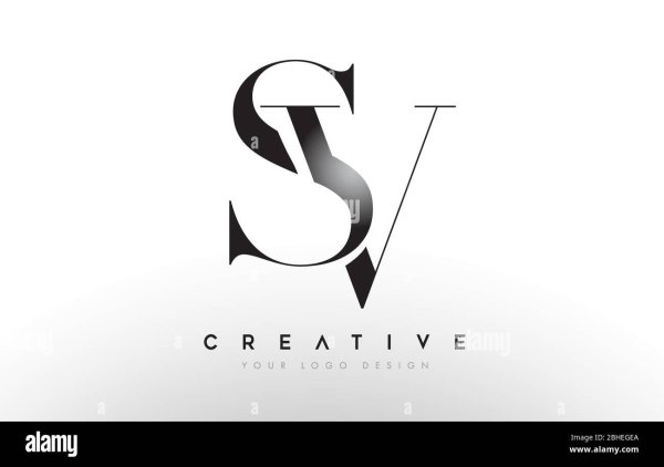 Дизайн логотип SV шаблон