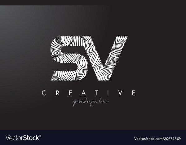 Дизайн логотип SV шаблон