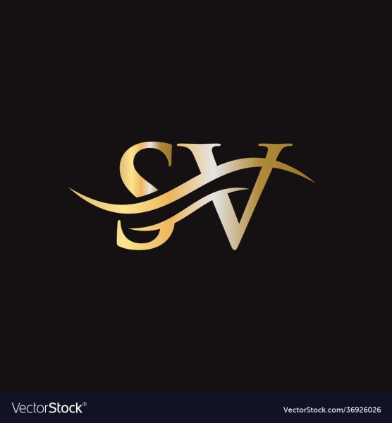 Дизайн логотип SV шаблон