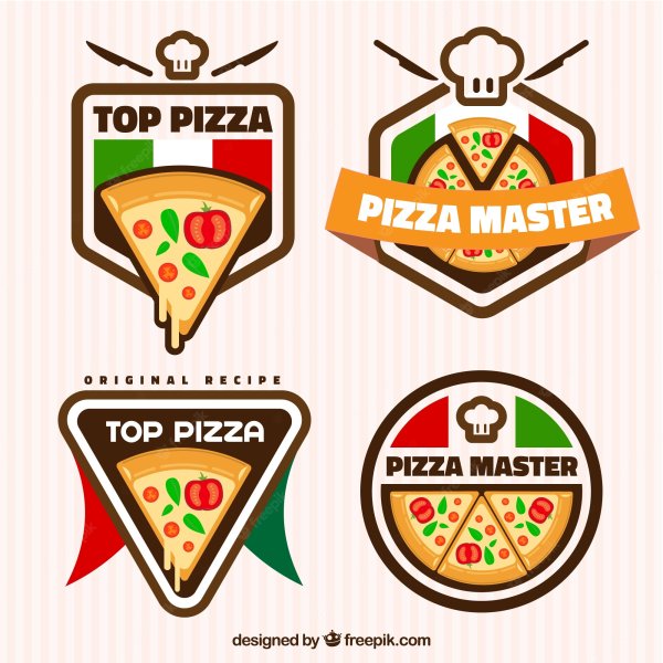 Итальянская пиццерия логотип