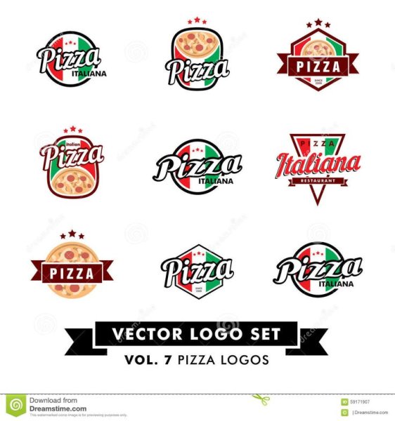 Итальянская пицца логотип