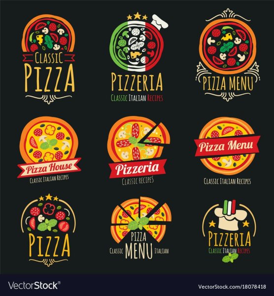 Итальянская пиццерия логотип