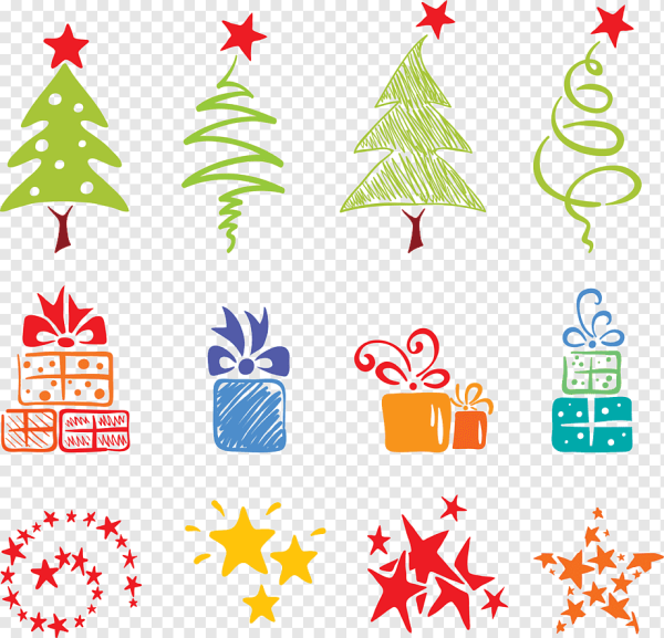 Векторные новогодние элементы